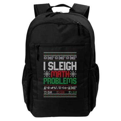 Math Teacher I Sleigh Math Problems Christmas Ugly Sweater Backpack