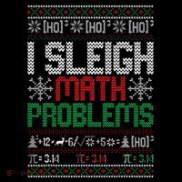 Math Teacher I Sleigh Math Problems Christmas Ugly Sweater Sustainable Bucket Hat