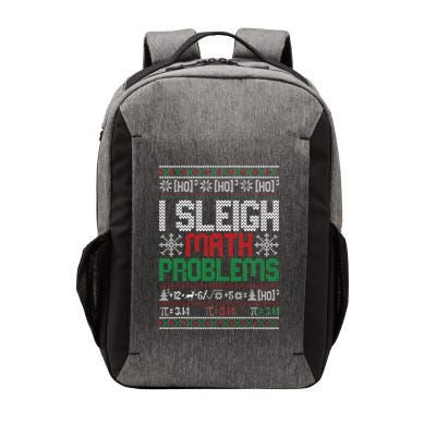 Math Teacher I Sleigh Math Problems Christmas Ugly Sweater Vector Backpack