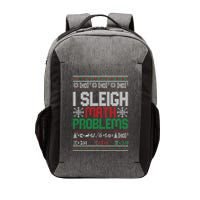 Math Teacher I Sleigh Math Problems Christmas Ugly Sweater Vector Backpack