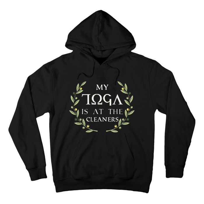 MY TOGA IS AT THE CLEANERS Funny Greek Toga Party Costume Hoodie