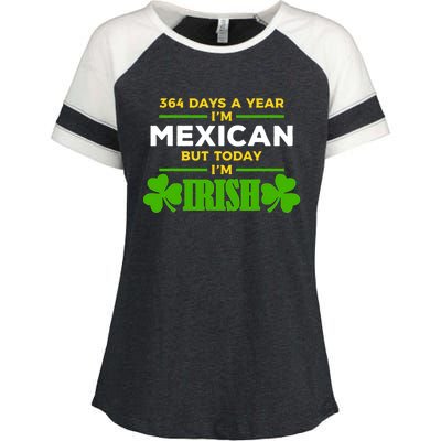 Mexican Today IM Irish Funny St. PatrickS Day Party Enza Ladies Jersey Colorblock Tee