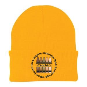 Multiethnic Teacher Inspire Motivate Lead Knit Cap Winter Beanie