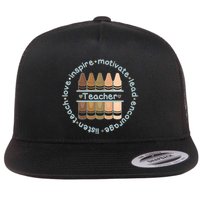 Multiethnic Teacher Inspire Motivate Lead Flatbill Hat