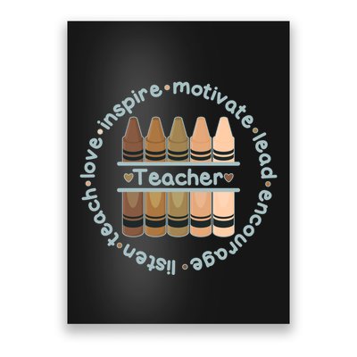Multiethnic Teacher Inspire Motivate Lead Poster