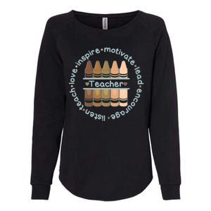 Multiethnic Teacher Inspire Motivate Lead Womens California Wash Sweatshirt