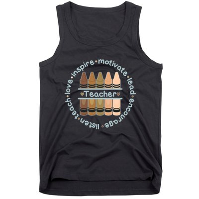 Multiethnic Teacher Inspire Motivate Lead Tank Top