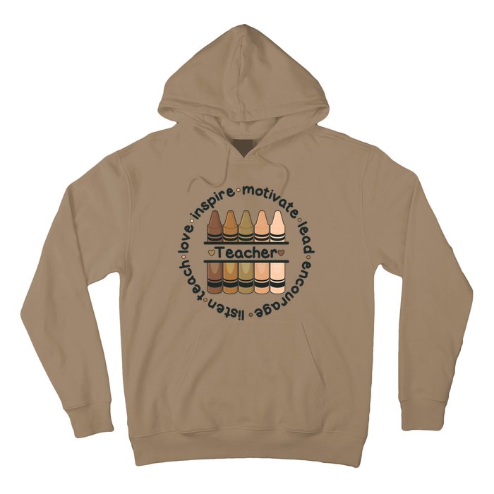 Multiethnic Teacher Inspire Motivate Lead Hoodie