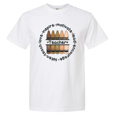 Multiethnic Teacher Inspire Motivate Lead Garment-Dyed Heavyweight T-Shirt