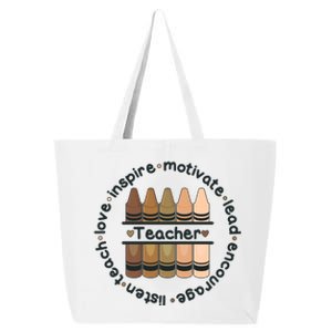 Multiethnic Teacher Inspire Motivate Lead 25L Jumbo Tote