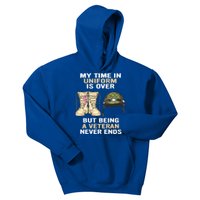 My Time In Uniform Is Over But Being A Veteran Never Ends Gift Kids Hoodie