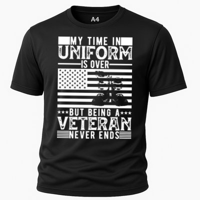 My Time In Uniform Is Over But Being A Veteran Never Ends Memorial Day Gift Performance Shirt