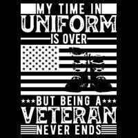 My Time In Uniform Is Over But Being A Veteran Never Ends Memorial Day Gift 16 in Basic Backpack