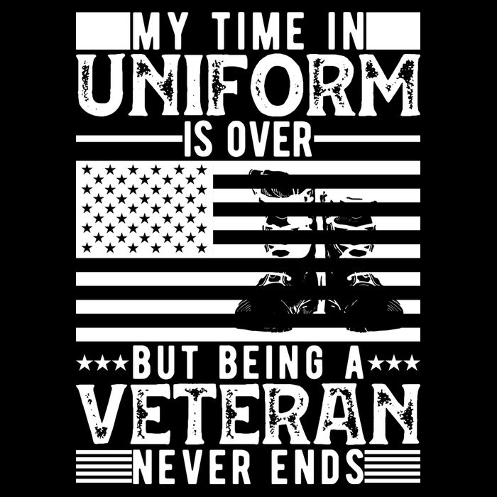 My Time In Uniform Is Over But Being A Veteran Never Ends Memorial Day Gift 16 in Basic Backpack