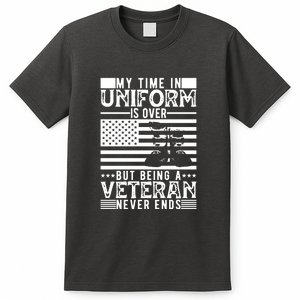 My Time In Uniform Is Over But Being A Veteran Never Ends Memorial Day Gift T-Shirt