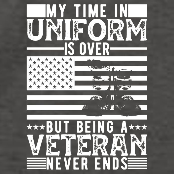My Time In Uniform Is Over But Being A Veteran Never Ends Memorial Day Gift Vector Backpack