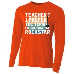 Music Teacher I Prefer Educational Rockstar Back To School Gift Cooling Performance Long Sleeve Crew