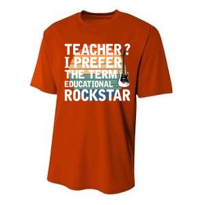 Music Teacher I Prefer Educational Rockstar Back To School Gift Performance Sprint T-Shirt