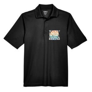 Music Teacher I Prefer Educational Rockstar Back To School Gift Men's Origin Performance Pique Polo