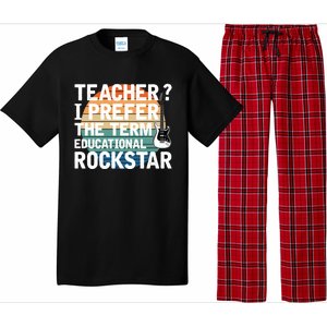 Music Teacher I Prefer Educational Rockstar Back To School Gift Pajama Set