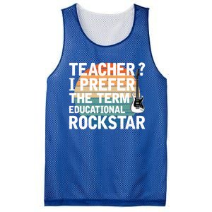 Music Teacher I Prefer Educational Rockstar Back To School Gift Mesh Reversible Basketball Jersey Tank