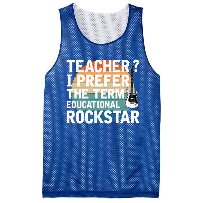 Music Teacher I Prefer Educational Rockstar Back To School Gift Mesh Reversible Basketball Jersey Tank