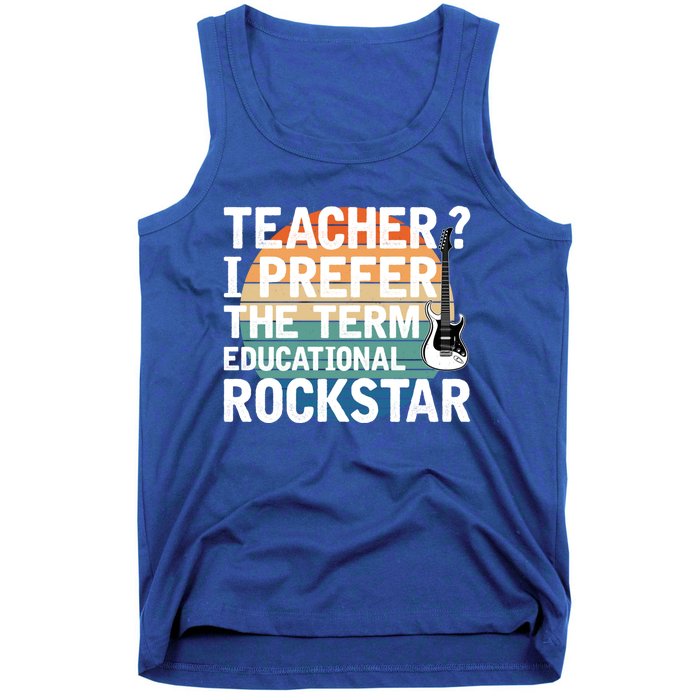 Music Teacher I Prefer Educational Rockstar Back To School Gift Tank Top