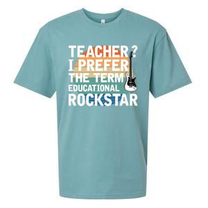 Music Teacher I Prefer Educational Rockstar Back To School Gift Sueded Cloud Jersey T-Shirt