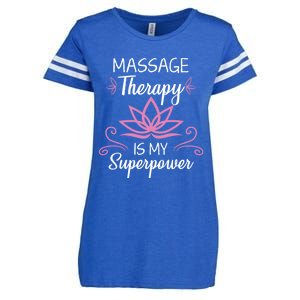 Massage Therapy Is My Superpower Massage Therapist Gift Enza Ladies Jersey Football T-Shirt