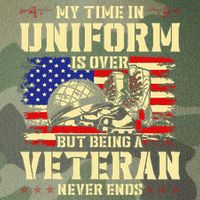 My Time In Uniform Is Over But Being A Veteran Never Ends Legacy Tie Dye Trucker Hat