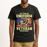My Time In Uniform Is Over But Being A Veteran Never Ends Tall T-Shirt