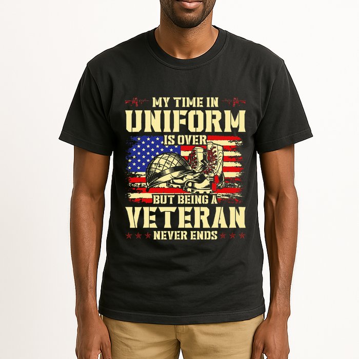 My Time In Uniform Is Over But Being A Veteran Never Ends Tall T-Shirt