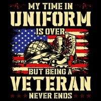 My Time In Uniform Is Over But Being A Veteran Never Ends Flatbill Hat