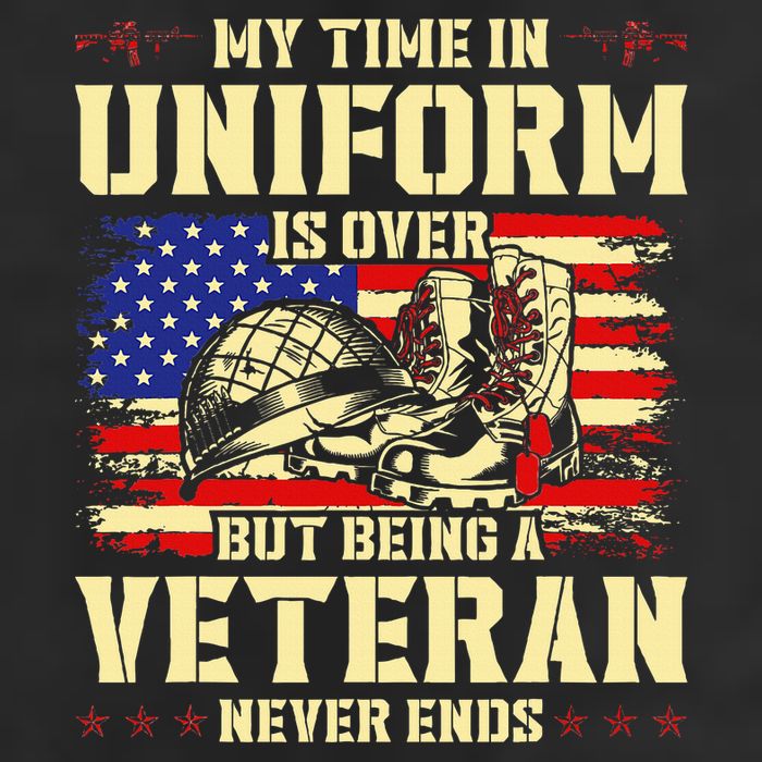 My Time In Uniform Is Over But Being A Veteran Never Ends Hat