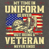 My Time In Uniform Is Over But Being A Veteran Never Ends Cotton Canvas Backpack