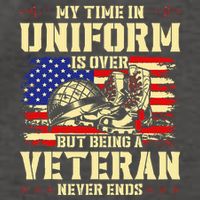 My Time In Uniform Is Over But Being A Veteran Never Ends Vector Backpack