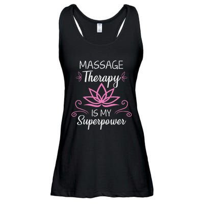 Massage Therapy Is My Superpower Massage Therapist Gift Ladies Essential Flowy Tank