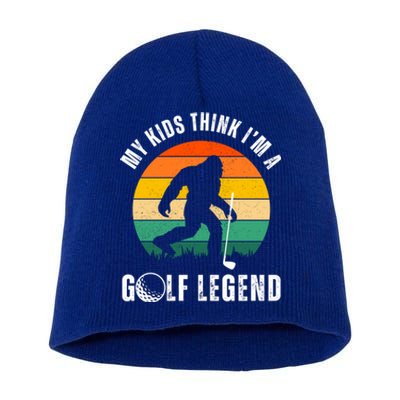 My Think IM A Golf Legend FatherS Day Golf Dad Funny Gift Short Acrylic Beanie