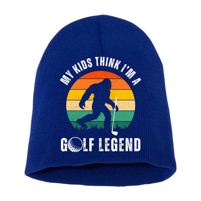 My Think IM A Golf Legend FatherS Day Golf Dad Funny Gift Short Acrylic Beanie