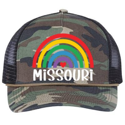 Missouri Travel I Love Missouri Usa Funny Gift Retro Rope Trucker Hat Cap