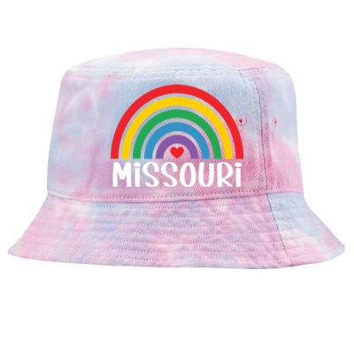 Missouri Travel I Love Missouri Usa Funny Gift Tie-Dyed Bucket Hat