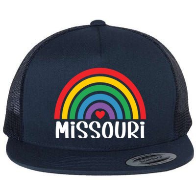 Missouri Travel I Love Missouri Usa Funny Gift Flat Bill Trucker Hat