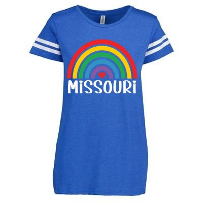 Missouri Travel I Love Missouri Usa Funny Gift Enza Ladies Jersey Football T-Shirt