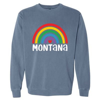 Montana Travel I Love Montana Usa Cool Gift Garment-Dyed Sweatshirt