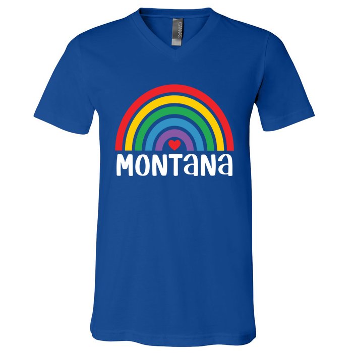 Montana Travel I Love Montana Usa Cool Gift V-Neck T-Shirt