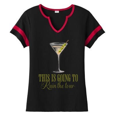 Martini This Is Going To Ruin The Ladies Halftime Notch Neck Tee