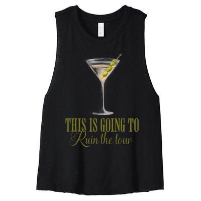 Martini This Is Going To Ruin The Women's Racerback Cropped Tank