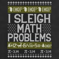 Math Teacher I Sleigh Math Problems Christmas Ugly Sweater Gift 7 Panel Mesh Trucker Snapback Hat