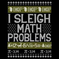 Math Teacher I Sleigh Math Problems Christmas Ugly Sweater Gift Cooling Performance Crew T-Shirt