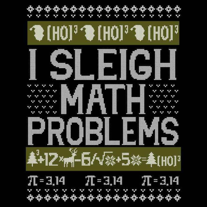 Math Teacher I Sleigh Math Problems Christmas Ugly Sweater Gift Cooling Performance Crew T-Shirt